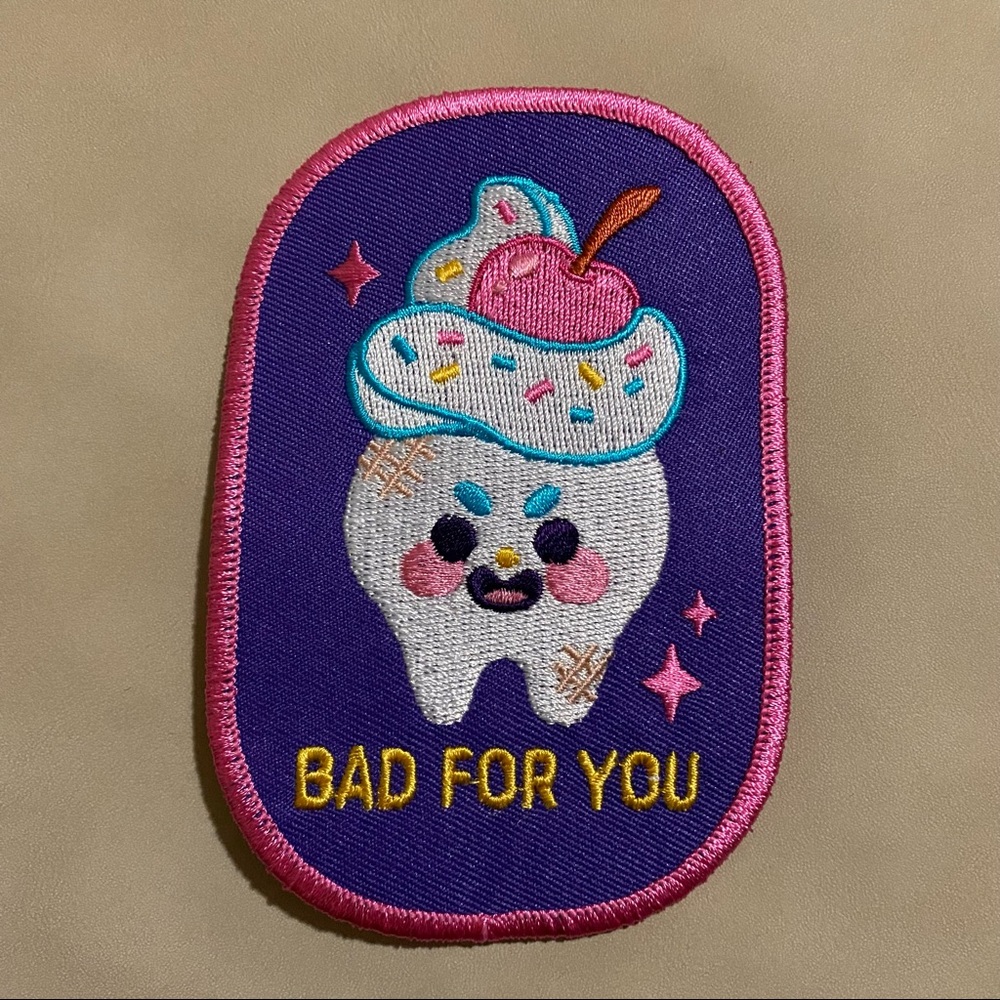 Sweet tooth iron on patch